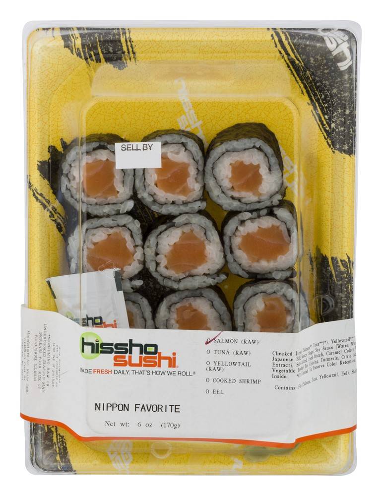 Hissho Sushi Nippon Favorite Salmon Sushi (6 oz)