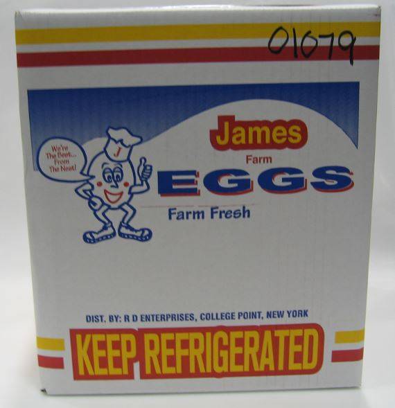 James Farm - Extra Large White Eggs, in Cartons - 15 Dozen (1X15|Case of 1)