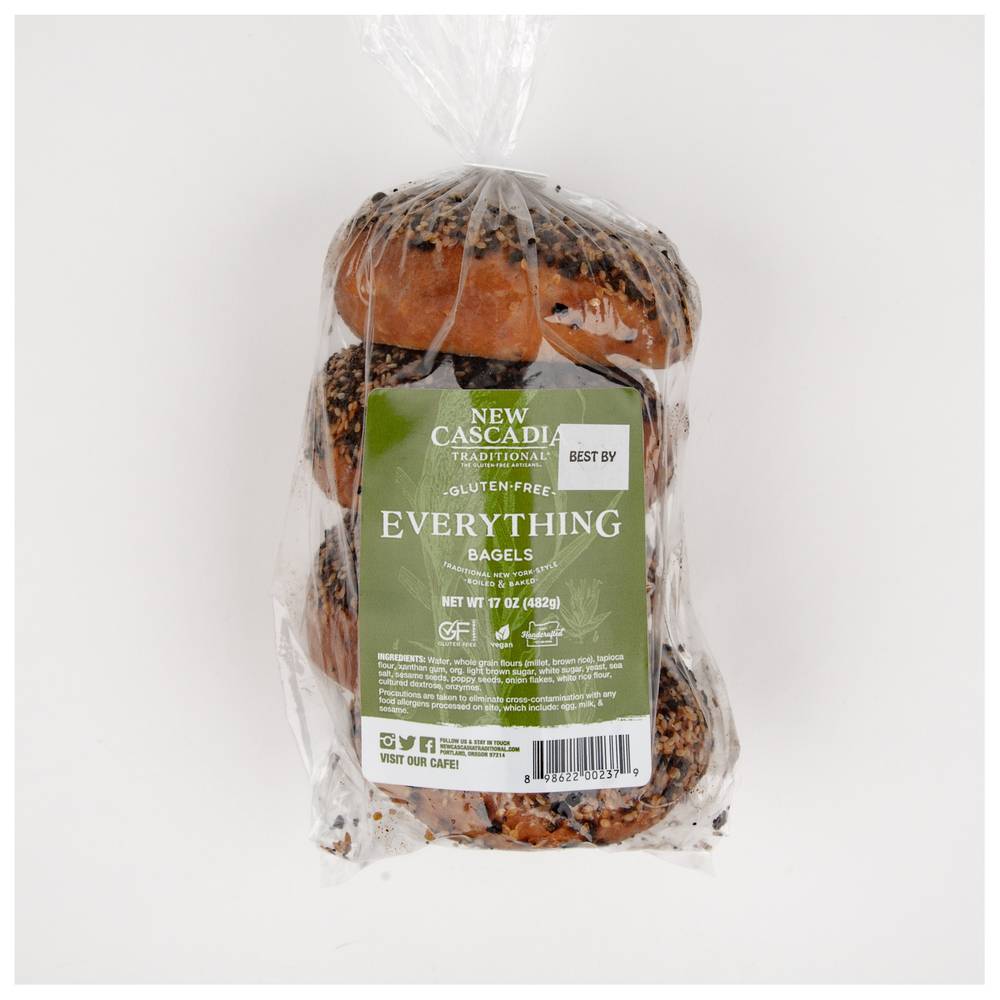 New Cascadia Everything Bagels (17 oz, 4 ct)