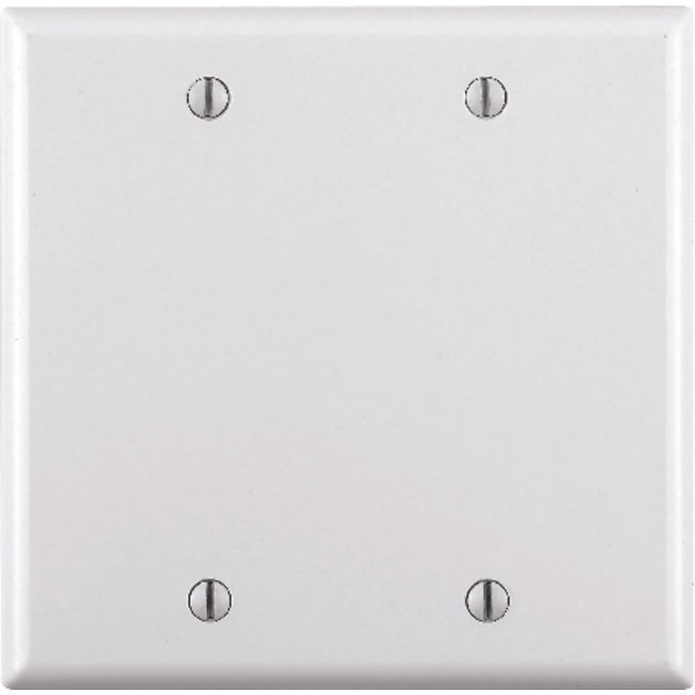 Leviton White 2 Gang Plastic Blank Wall Plate 1 Pk