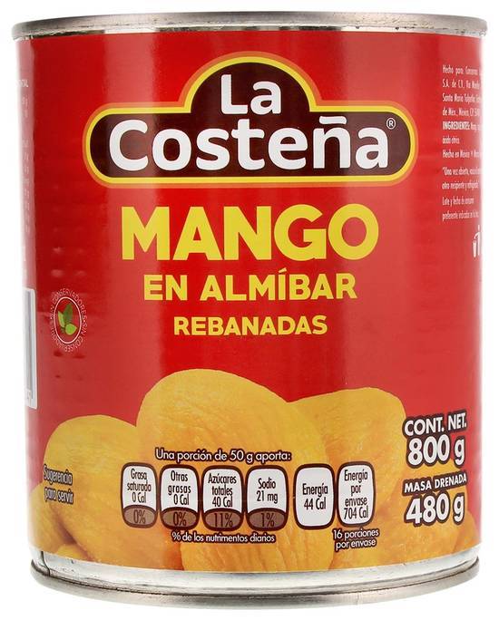 La Costeña Mango Almibar 800g