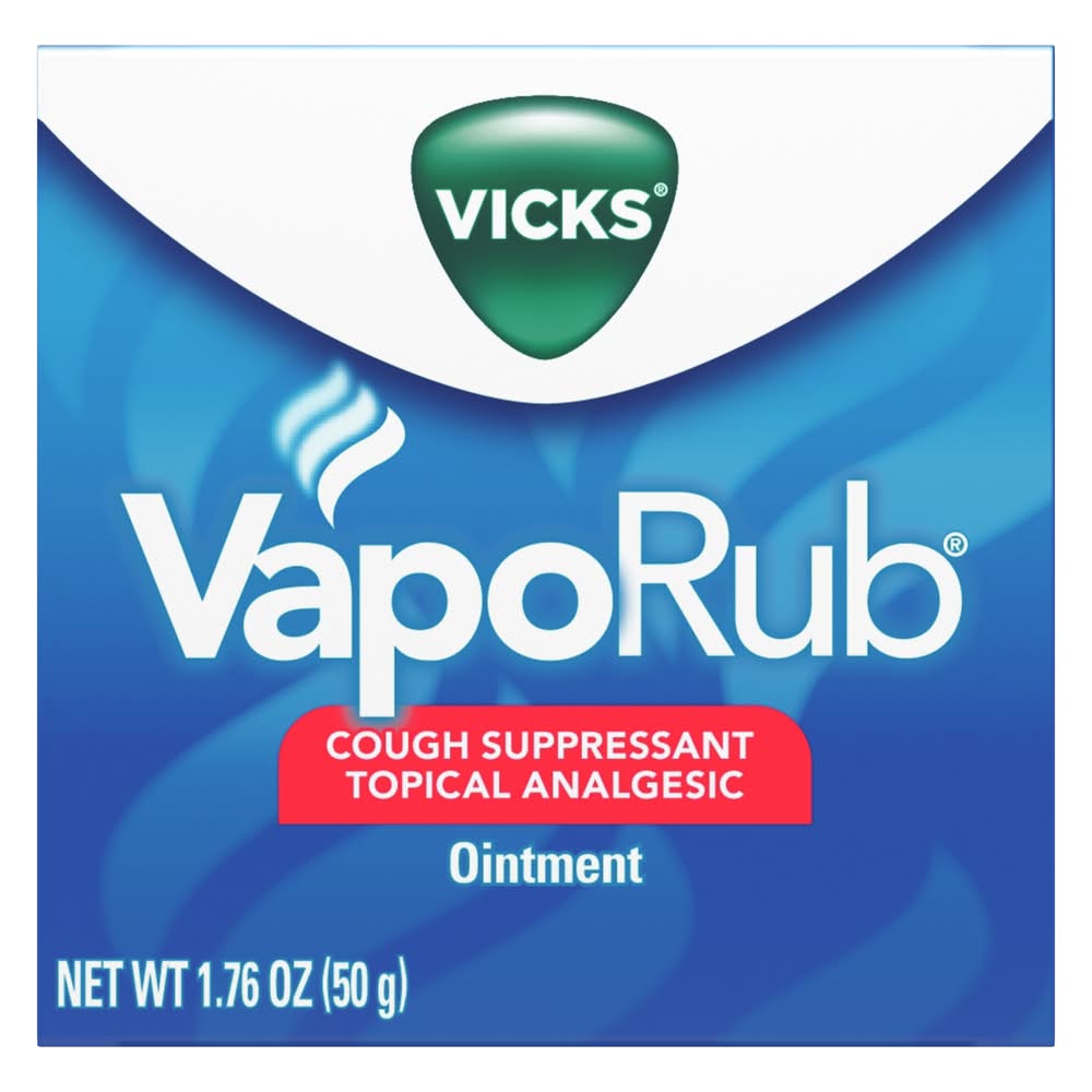 Vicks Vaporub Cough Suppressants Topical Analgesic Ointment (1.76 oz)
