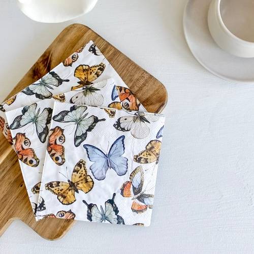 Paquet de 20 serviettes à cocktail « Butterfly »