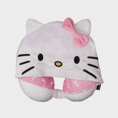 Hello Kitty Luggage Tag Kids Hooded Neck Pillow