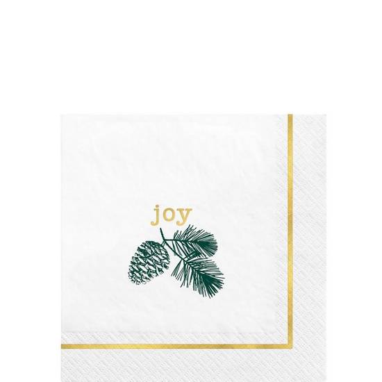 Calm Bright Christmas Paper Beverage Napkins, 5in, 16ct