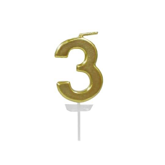 Gold Number Candle By Celebrate It