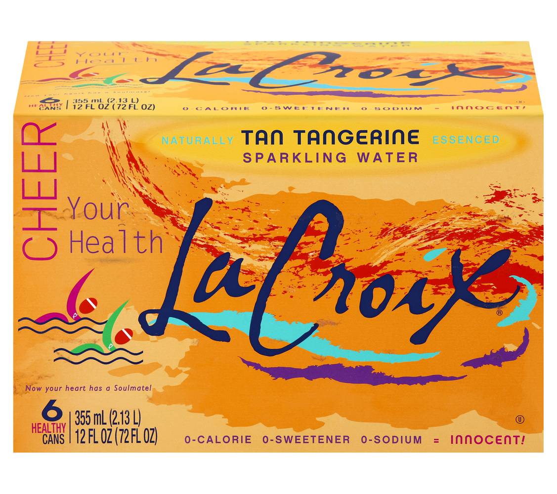 LaCroix Tan Tangerine Sparkling Water (6 x 12 fl oz)
