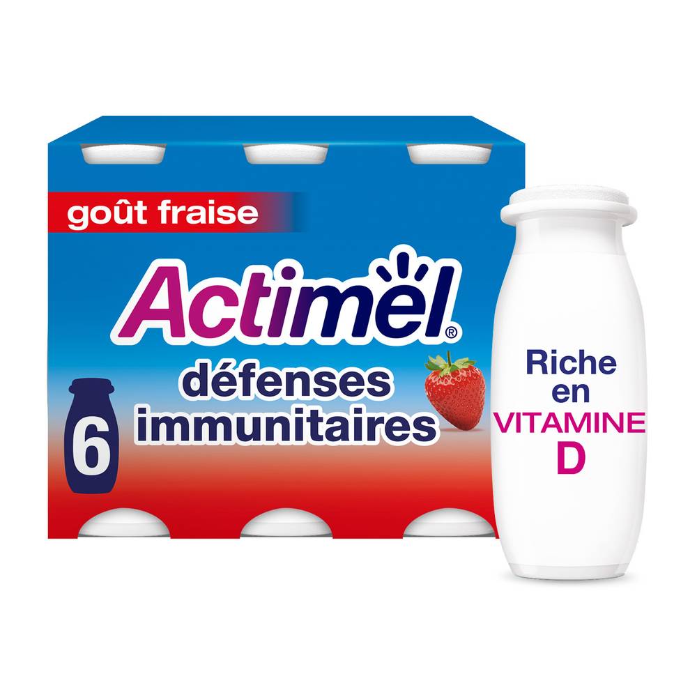 Actimel - Yaourt à boire, fraise (6)