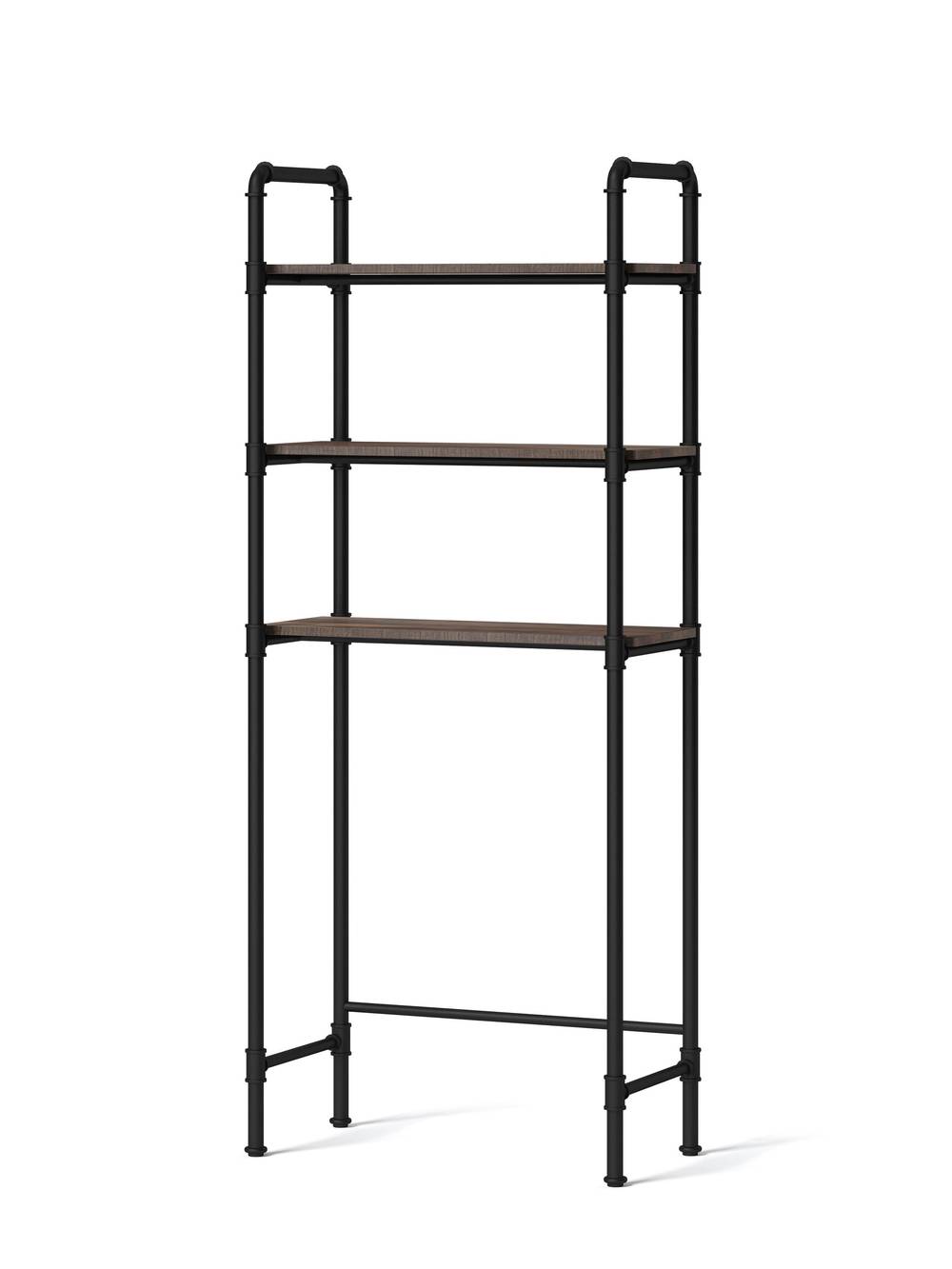 allen + roth 27-in x 64-in x 13-in Pewter 3-Shelf Over-the-Toilet Storage | LWSPSS