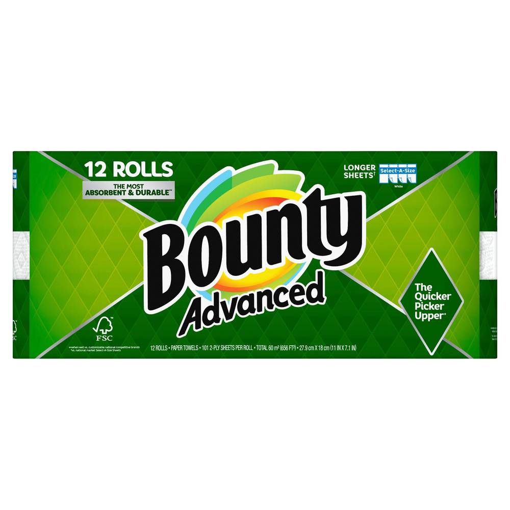 Bounty Advanced Select-A-Size, 12 Rolls