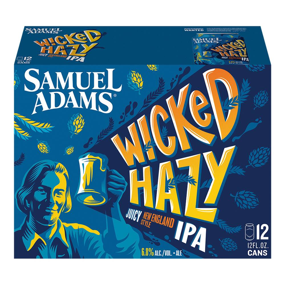 Samuel Adams Wicked Hazy Domestic Juicy New England Ipa Beer (12 pack, 12 fl oz)