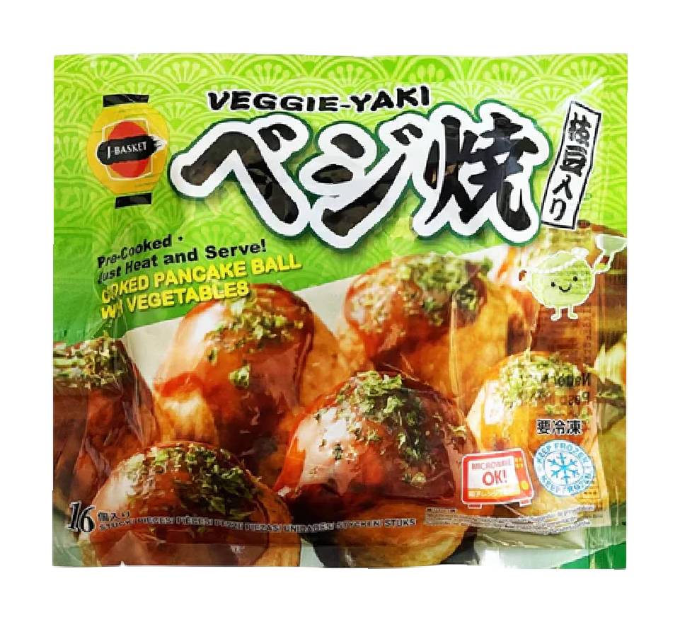 J-Basket Veggie Yaki Cooked Pancake Ball With Vegetables (16 pack)