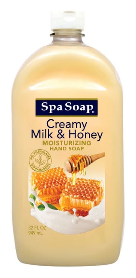Spa Soap Creamy Moisturizing Hand Soap, Milk-Honey (32 fl oz)