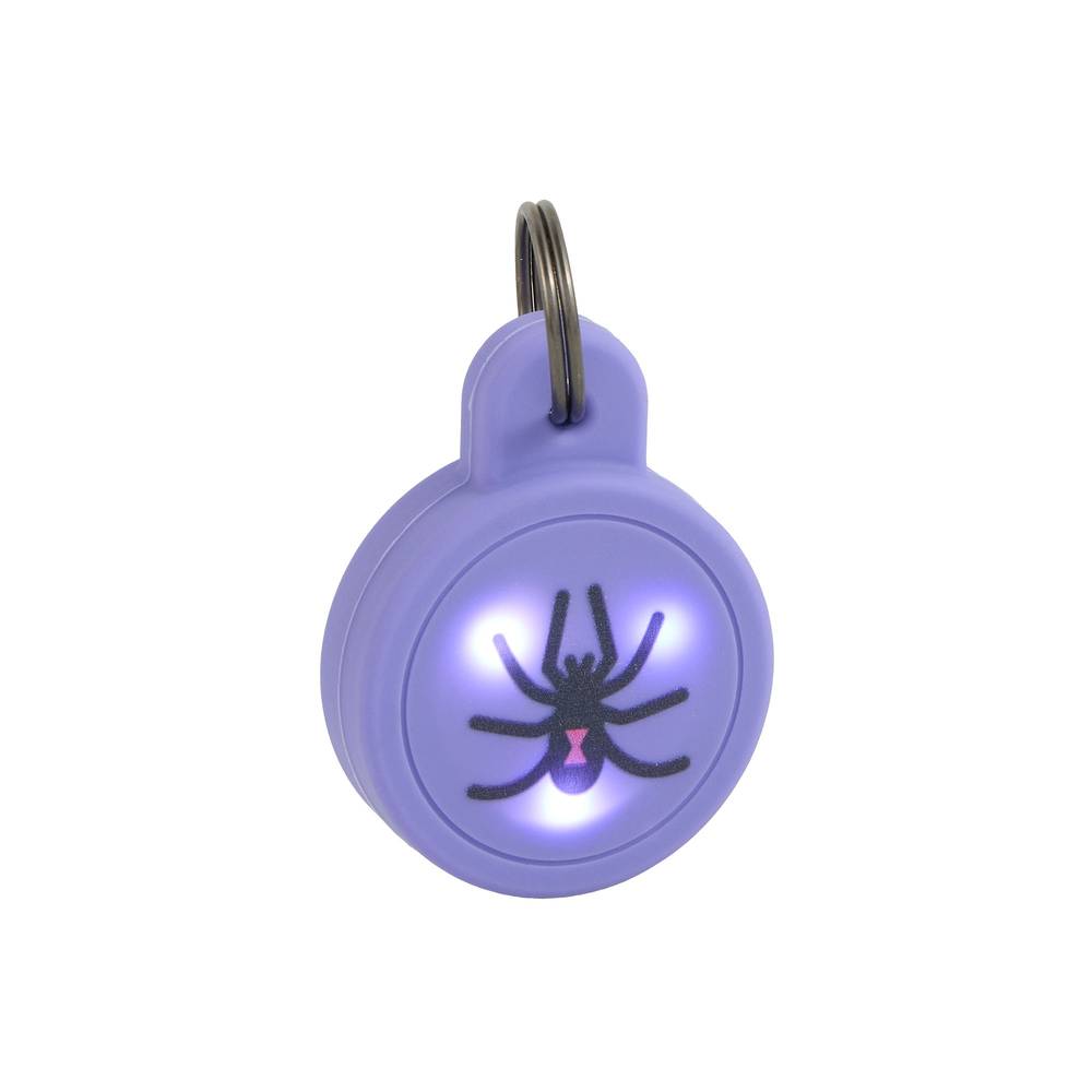 Thrills & Chills Spider Light Up Charm Pet Accessory (Color: Purple)