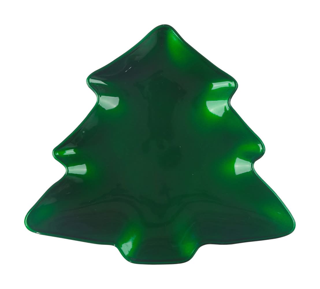 Christmas Tree Shaped Polypropylene Plate 10 In Assorted