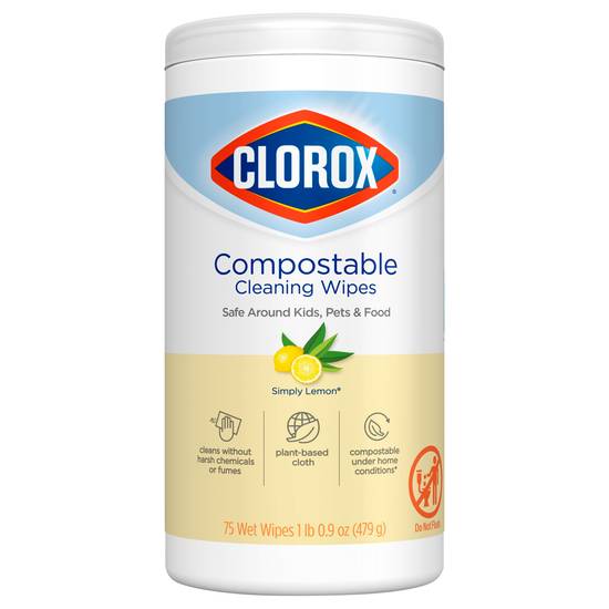 Clorox Simply Lemon Compostable Cleaning Wipes Delivery Near You