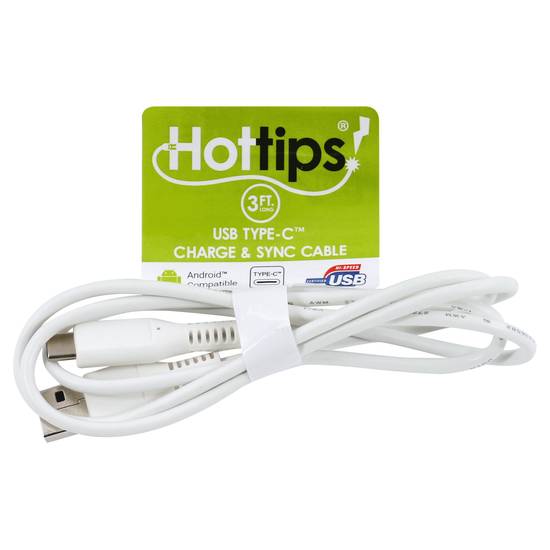 Hottips 3 ft Usb Type-C Charge & Sync Cable