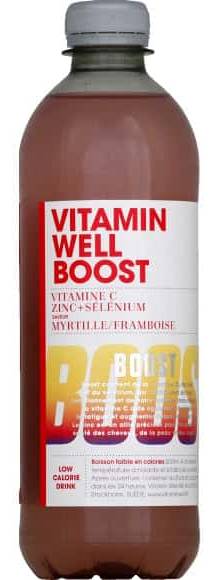Vitamin Well - Boisson vitaminée boost, myrtille-framboise (500ml)