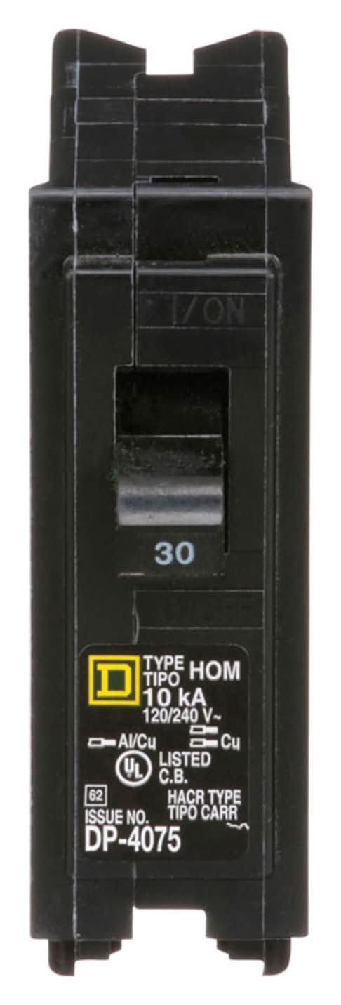 Square D Homeline 30 Amps Surge Single Pole Circuit Breaker