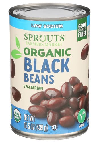 Sprouts Organic Low Sodium Black Beans