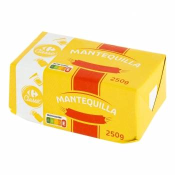 Mantequilla pastilla sin sal Carrefour Classic 250 g.