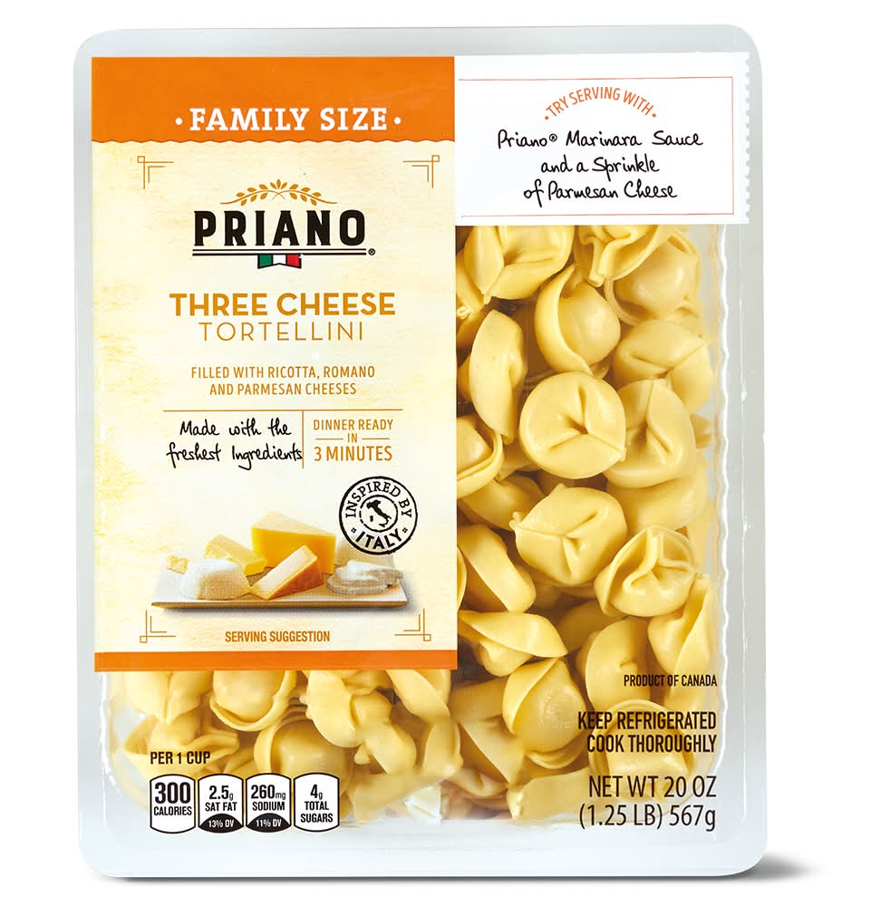 Priano Tortellini Family Size, Three Cheese (20 oz)