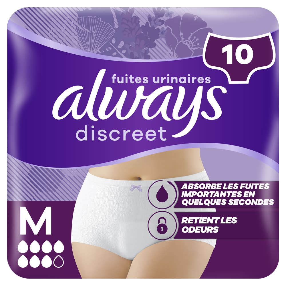 Always - Culottes fuites urinaires protection intégrale, female, M (10)