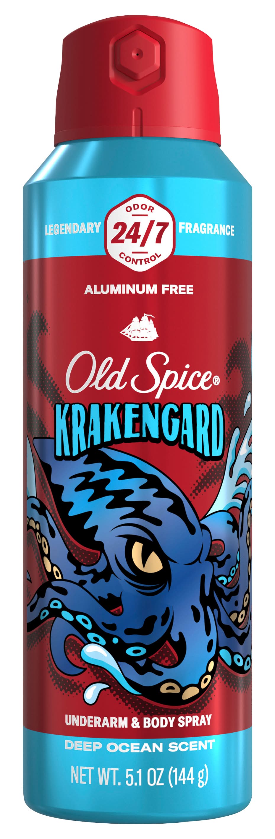 Old Spice Aluminum Free Body Spray For Men Krakengard (5.1 oz)