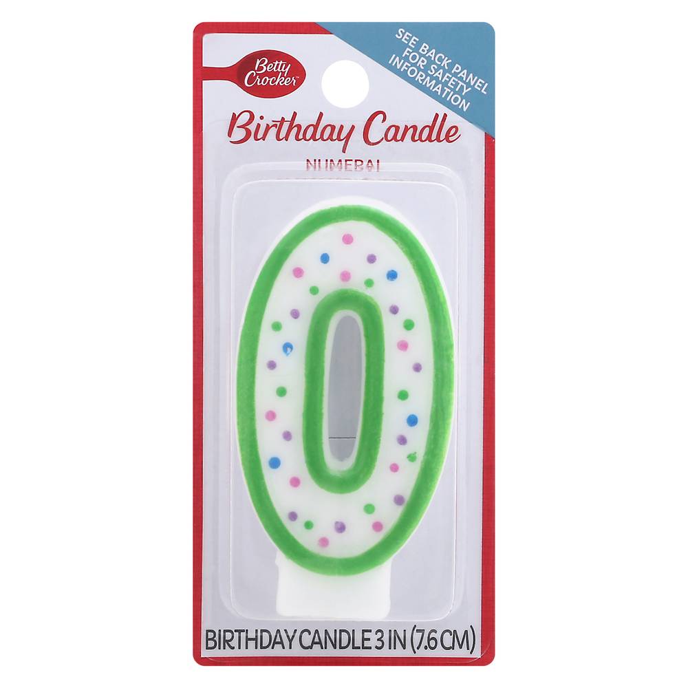 Betty Crocker Numeral 0 Birthday Candle