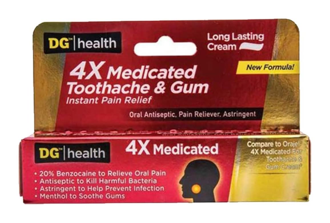 Dg Health Toothache & Gum Pain Relief Cream 0.33 Oz
