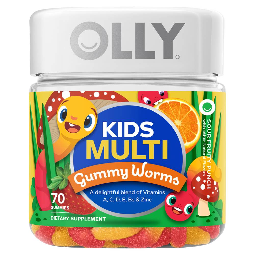 Olly Kids Multi Fruity Punch Gummy Worms Vitamins (0.7 lbs)