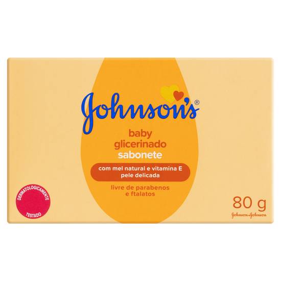 Johnson's baby sabonete em barra mel e glicerina (80 g)