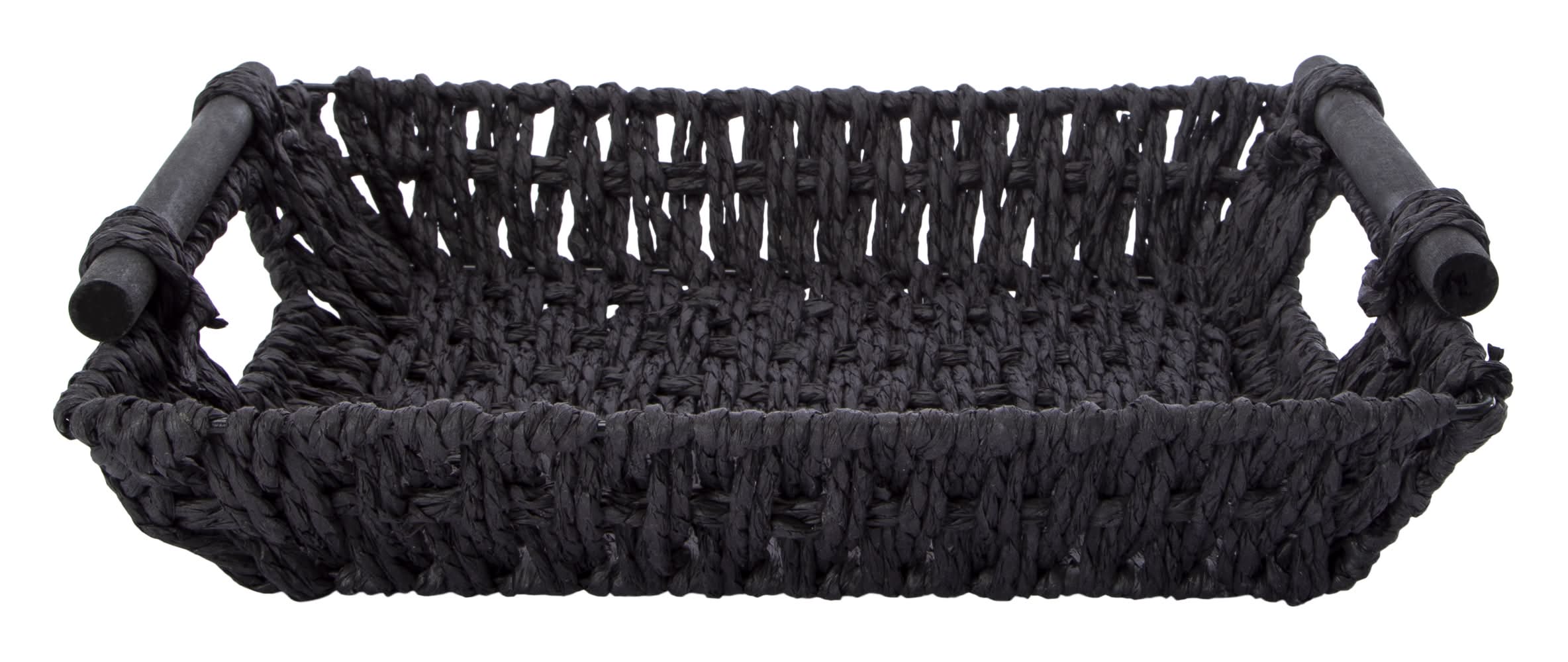 Woven Tray 9.7in x 11.9in Black