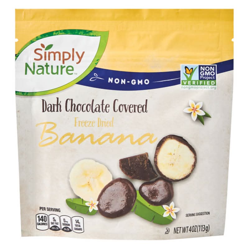 Simply Nature Freeze Dried Dark Chocolate, Banana (4 oz)