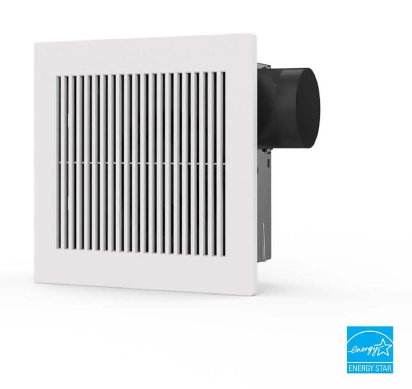 Revent 50 Cfm Quick Install Professional Ceiling And Wall Mount Easy Roomside Bathroom/Bath Exhaust Fan, Energy Star
