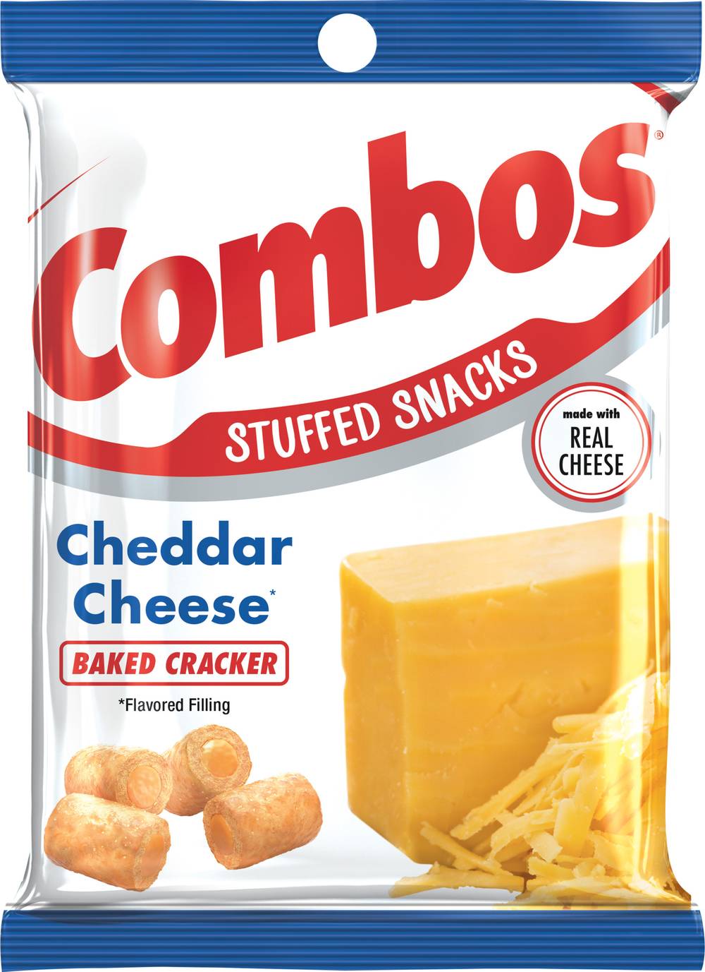 Combos Baked Stuffed Cracker Snacks, Cheddar Cheese (6.3 oz)