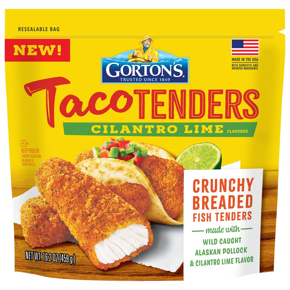 Gorton's Taco Crunchy Breaded Fish Tenders, Cilantro Lime (16.2 oz)