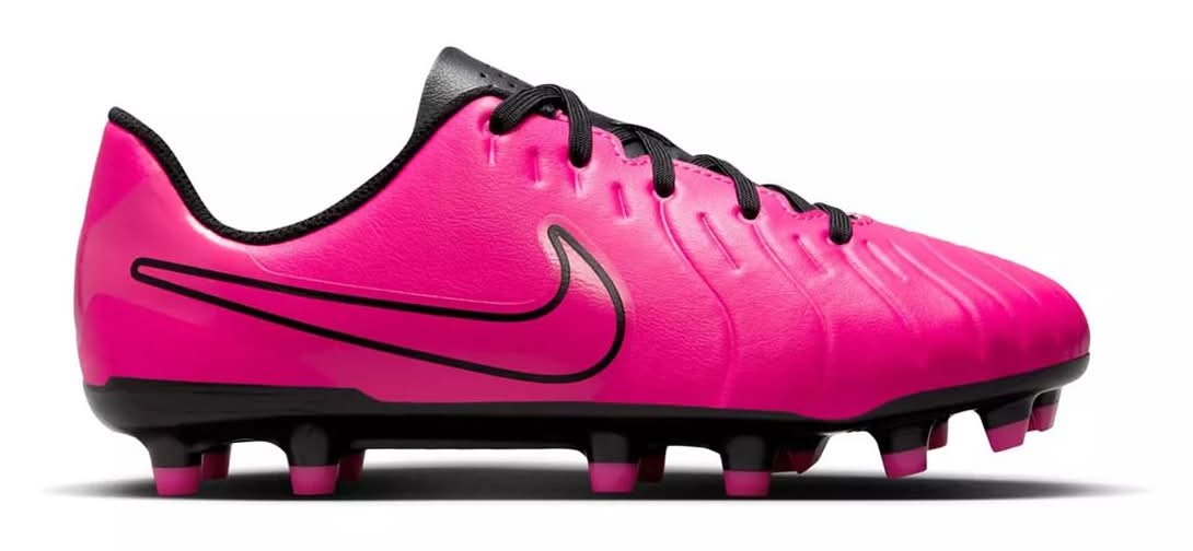 Nike Jr. Tiempo Legend 10 Club Soccer Cleat - Kids' (Black/Pink Medium - 3 Youth)