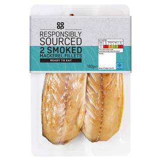 Co-op 2 Smoked Mackerel Fillets 180g