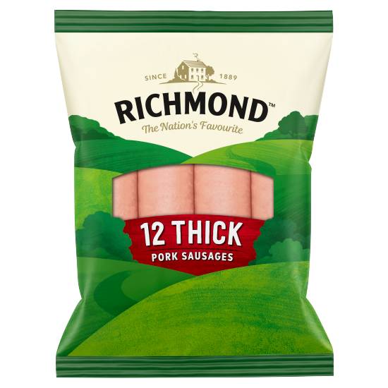 Richmond 12 Thick Sausages 615g