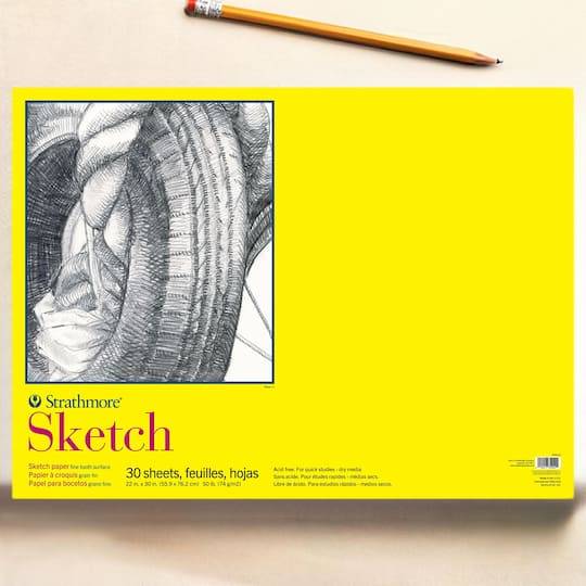 Strathmore 30 Sheets Sketch Paper Pad, 22" X 30"- 55.9cm x 76.2cm