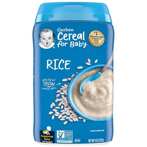 Gerber Single-Grain Rice Baby Cereal Rice - 8.0 oz