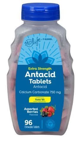 7-Select Extra Strength Antacid Tablets Berry 96 Count