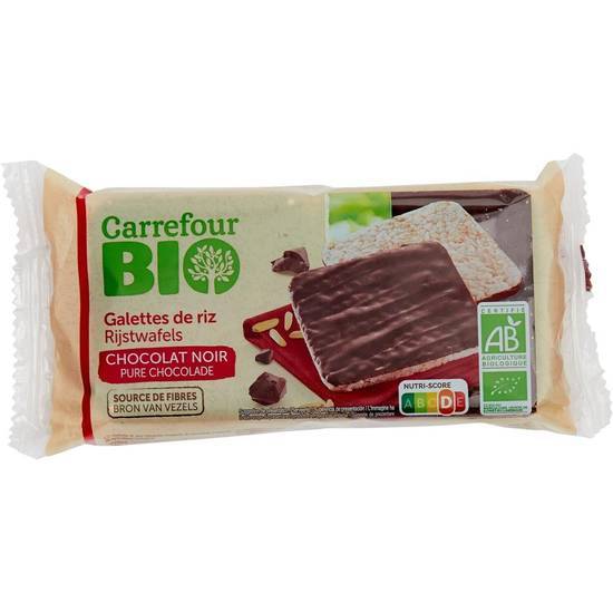 Carrefour Bio - Galettes de riz (chocolat noir)
