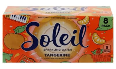 Soleil Sparkling Water, Tangerine (8 x 12 fl oz)