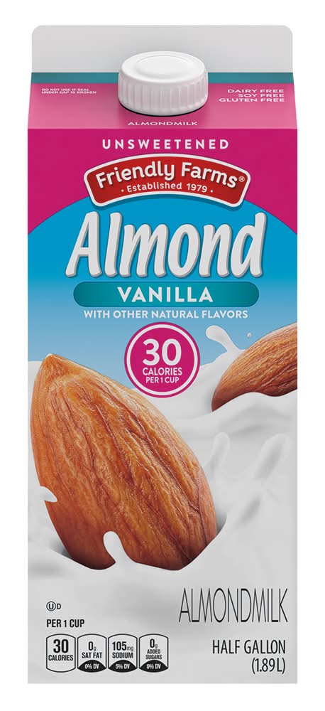 Friendly Farms Vanilla Unsweetened Almondmilk