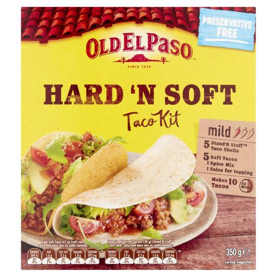 Old El Paso Hard N Soft Taco Kit Mexican Style 350g