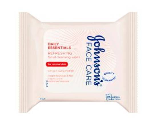 Johnson's Daily Essentials Cleansing Wipes Normal Skin (25 Pack)