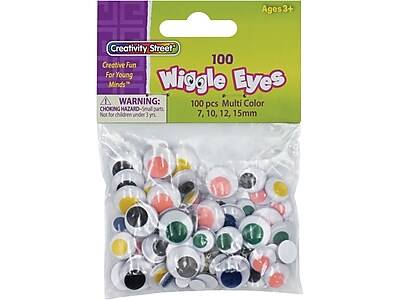 Pacon Creativity Street Wiggle Eyes Craft Materials, Multi Colors, 100/Pack (PAC3446-01)