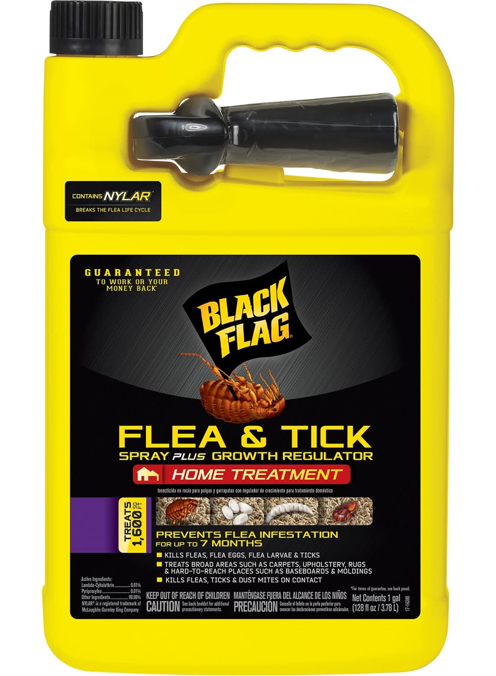 BLACK FLAG Flea and Tick Plus Growth Regulator 1 -Gallon Ready to use Flea killer